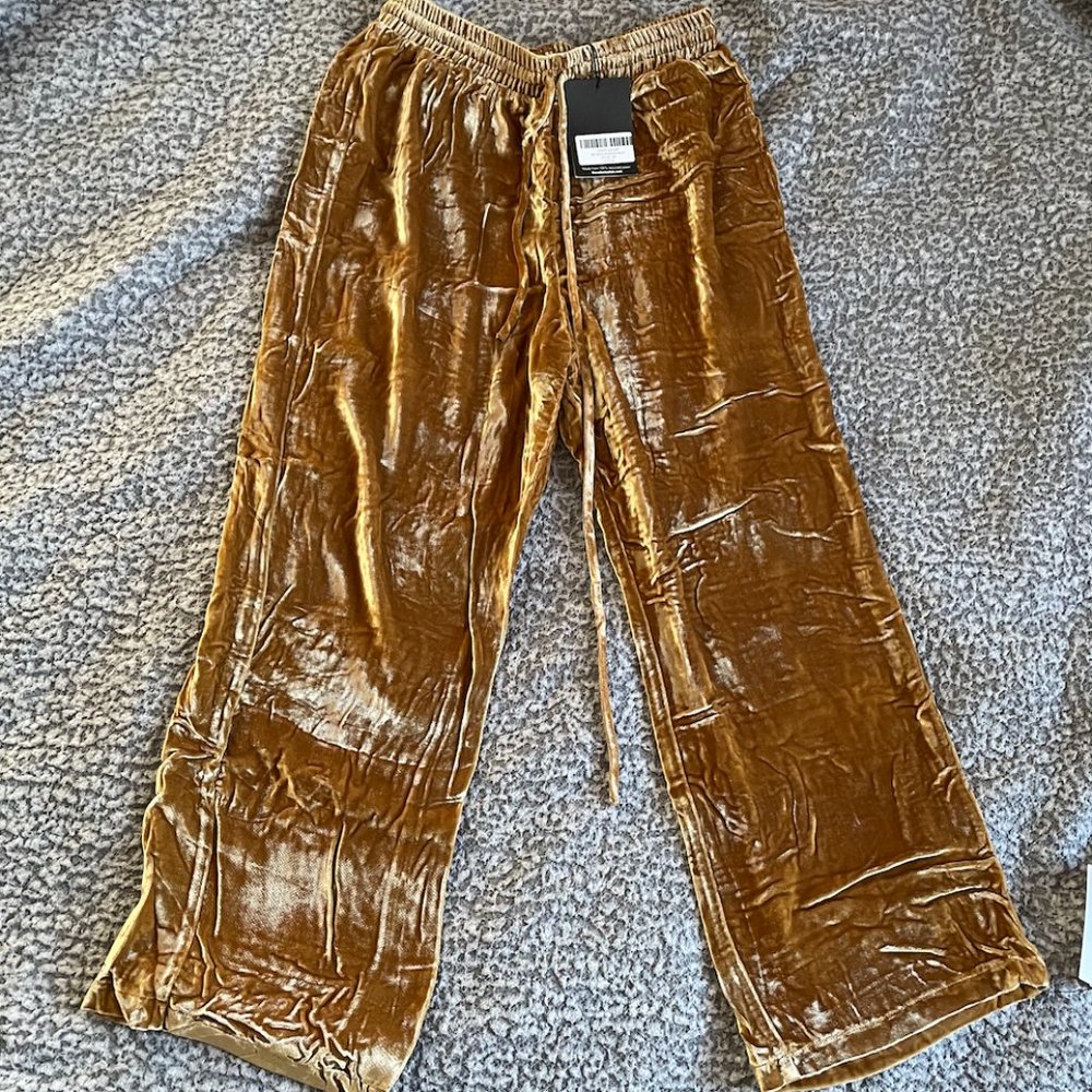 COPY - NWT Reformation Stefan Pant Gold Sz Small Petite